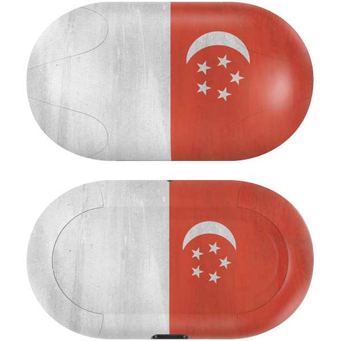 Singapore Flag Distressed Galaxy Buds Skin